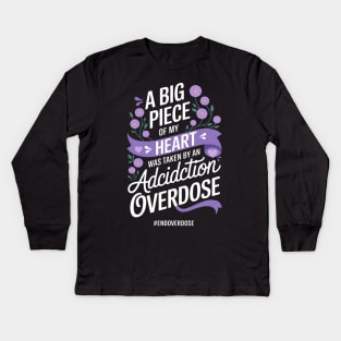 Addiction Awareness Drug Addiction Overdose Awareness Day Kids Long Sleeve T-Shirt